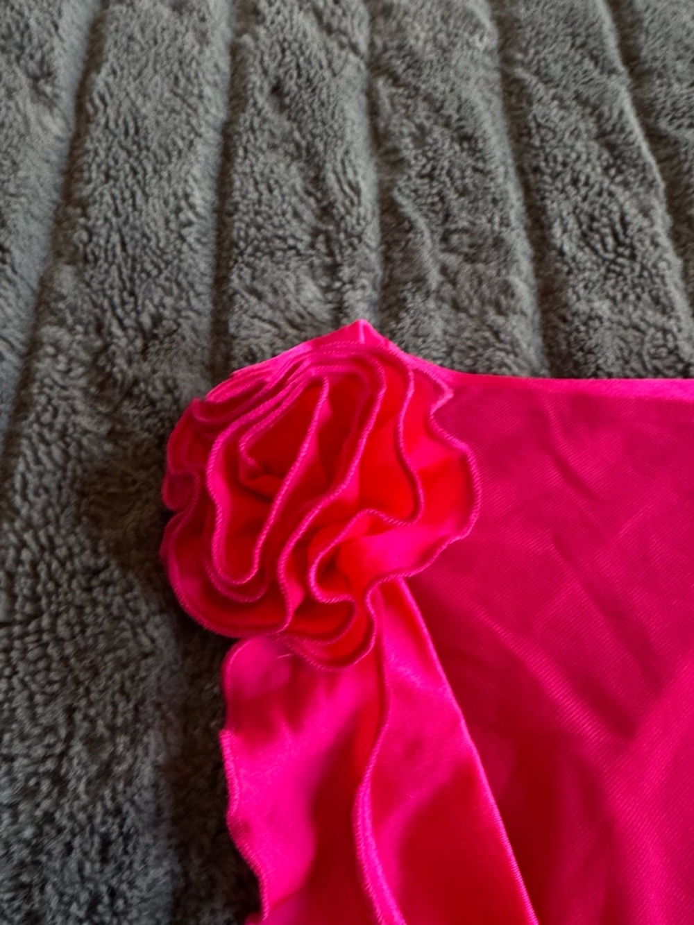 White Fox Boutique Hot Pink Rosette Tank - Picture 3 of 5